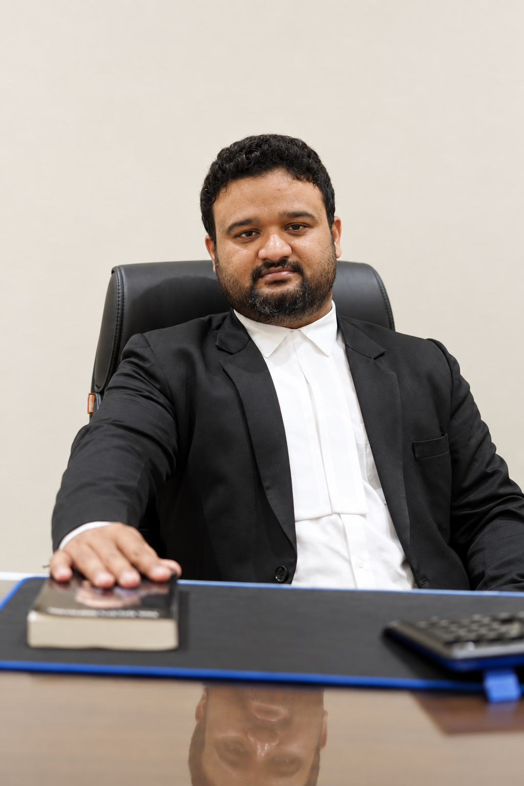Yogendra Pandey, Advocate, seated in the chambers